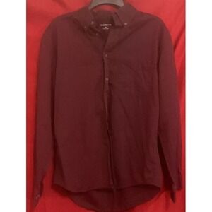 Croft & Barrow Long Sleeve Button Down Plum Color Dress Shirt M 15.5-16  34/35